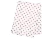 Gray Dot Deluxe Flannel Swaddle Blanket