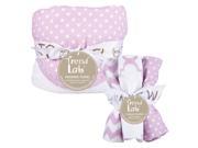 Orchid Bloom 6 Piece Dot Hooded Towel and Wash Cloth Set