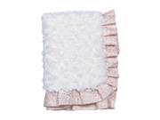 Waverly Rosewater Glam Ruffled Rosette Baby Blanket