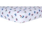 Snowmen Deluxe Flannel Fitted Crib Sheet