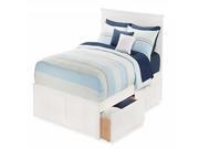 Nantucket Full Flat Panel Foot Board w 2 Urban Bed Drawers White