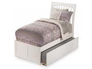 Orleans Twin Flat Panel Foot Board with Urban Trundle Bed in White
