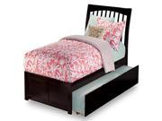 Orleans Twin Flat Panel Foot Board with Urban Trundle Bed in Espresso