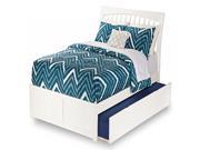 Orleans Full Flat Panel Foot Board with Urban Trundle Bed in White