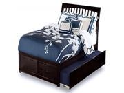 Orleans Full Flat Panel Foot Board with Urban Trundle Bed in Espresso