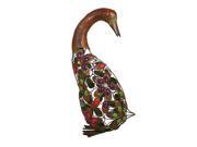 BENZARA ETD EN110111 Exquisite Metal Duck Decor With Stones