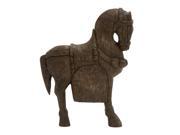 BENZARA 20819 Aesthetic Wood Carved Horse 10 W 15 H