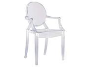 Fine Mod Imports Clear Arm Chair Clear