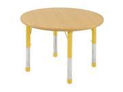 60 Round Table Maple Yellow Chunky