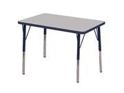 24x36 Rect Table Grey Navy Toddler Swivel