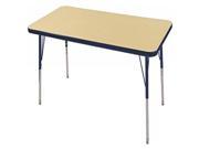 24x60 Rect Table Maple Navy Standard Swivel