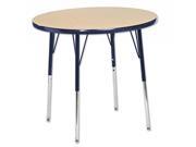 36 Round Table Oak Navy Standard Swivel