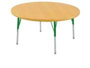 30 Round Table Maple Green Toddler Swivel
