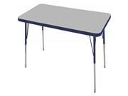 30x60 Rect Table Grey Navy Toddler Swivel