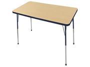 36x72 Rect Table Maple Navy Standard Ball