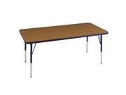 30x48 Rect Table Oak Navy Standard Swivel