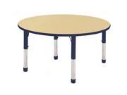 48 Round Table Maple Navy Chunky