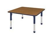 48 Square Table Oak Navy Chunky