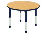 36 Round Table Maple Navy Chunky
