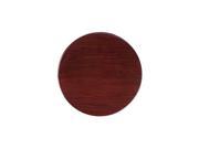 24 Round High Gloss Mahogany Resin Table Top with 2 Thick Drop Lip