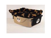 FidoRido Products FRT1BLB L Tan One Seater with Light Weight Fleece in Black with Tan Dog Bones and Large Harness