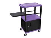H Wilson Tuffy Purple 3 Shelf W Black Legs Cabinet Side Pull out Shelf Presentation Station