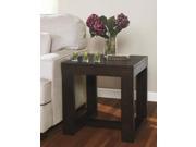 Square End Table Dark Brown
