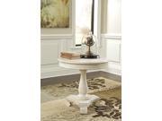 Round Accent Table White
