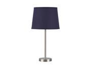 Metal Table Lamp 1 CN Navy Silver Finish