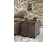 Square End Table Grayish Brown