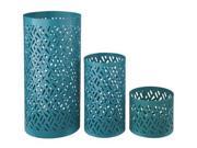 Candle Holder Set of 3 2 CS Teal