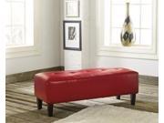Oversized Accent Ottoman Scarlet