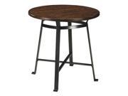 Round Dining Room Bar Table Rustic Brown
