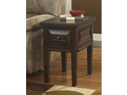 Chair Side End Table Rustic Brown