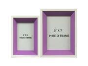 Photo Frame Set of 2 2 CS White Purple