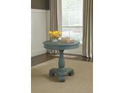 Round Accent Table Soft Blue
