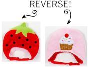 Strawberry Cupcake Reversible Kid s Winter Hat Small