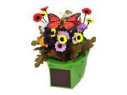 Solar Pals Flapping Patio Pot Green Pot w Orange Butterfly