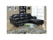 BLACK BONDED LEATHER MATCH SECTIONAL