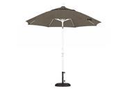9 Fiberglass Market Umbrella Collar Tilt M White Sunbrella Taupe