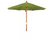 7.5 Wood Market Umbrella Pulley Open Marenti Wood Sunbrella Macaw
