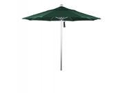 7.5 Fiberglass Market Umbrella PO DVent Silver Anodized Sunbrella ForestGreen