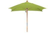 6 x6 Fiberglass Market Umbrella Pulley Open Marenti Wood Sunbrella Macaw