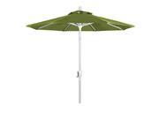 7.5 Aluminum Market Umbrella Push Tilt Matte White Sunbrella Macaw