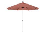 9 Aluminum Market Umbrella Auto Tilt Bronze Sunbrella Henna