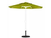 7.5 Aluminum Market Umbrella Push Tilt Matte White Pacifica Ginkgo