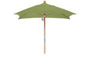 6 x6 Fiberglass Market Umbrella Pulley Open Marenti Wood Sunbrella Spectrum Cilantro
