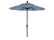 7.5 Aluminum Market Umbrella Push Tilt M Black Sunbrella Air Blue