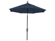 7.5 Fiberglass Market Umbrella Collar Tilt Bronze Sunbrella Spectrum Indigo