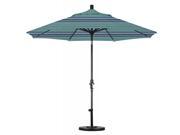 9 Aluminum Market Umbrella Collar Tilt Matted Black Sunbrella Dolce Oasis